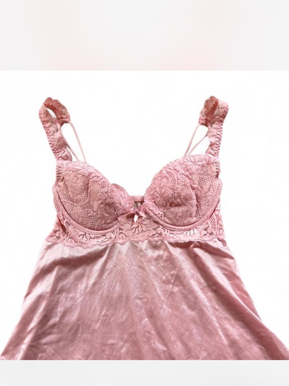 Stunning 1980s vintage Olga babydoll slip dress